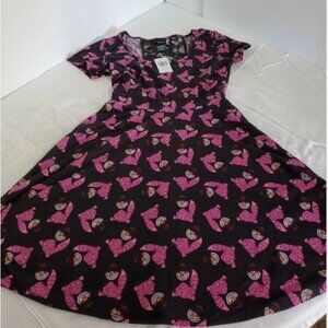 Disney Alice In Wonderland Cheshire Cat Lace Back Dress Womens Small NWT
